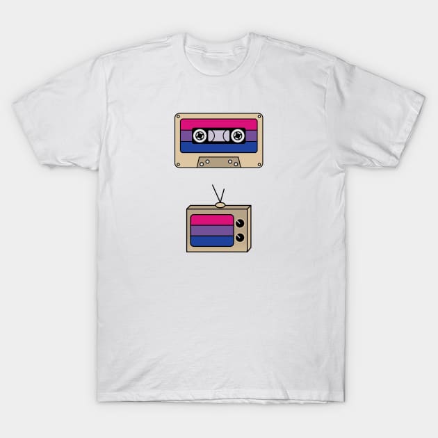 Discreet Pride Bisexual Flag T-Shirt by ColoredRatioDesign